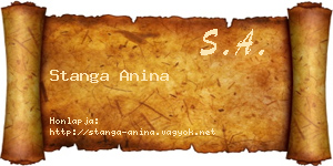 Stanga Anina névjegykártya